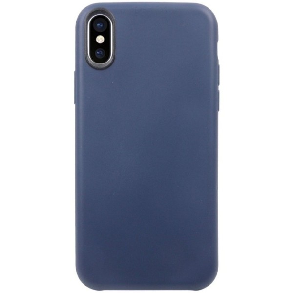 Cieta silikona (TPU) apvalks - tumši zils (iPhone X / Xs)