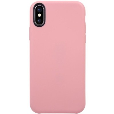 Apple iPhone X (iPhone Xs) cieta silikona (TPU) gaiši rozs apvalks / vacins.lv