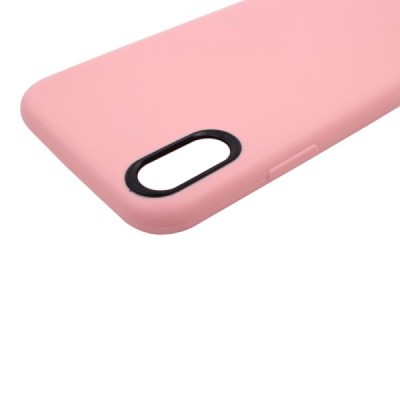 Apple iPhone X (iPhone Xs) cieta silikona (TPU) gaiši rozs apvalks / vacins.lv