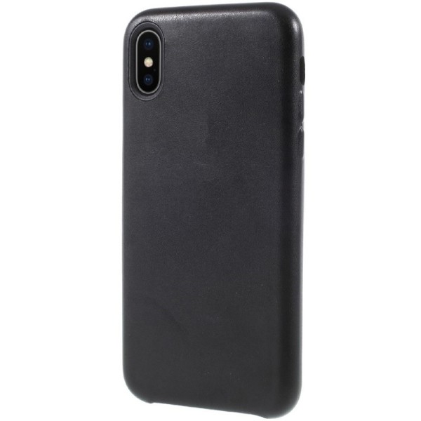 Soft Slim ādas apvalks - melns (iPhone X / Xs)