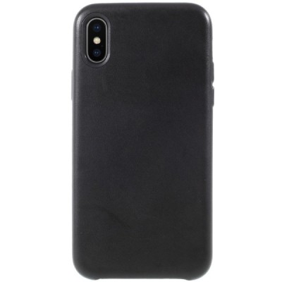 Soft Slim Apple iPhone X (iPhone Xs) melns ādas apvalks / Vacins.lv