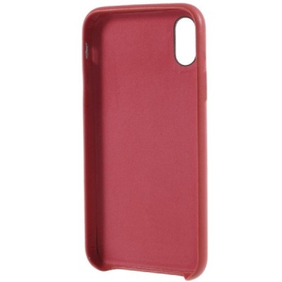 Soft Slim Apple iPhone X (iPhone Xs) sarkans ādas apvalks / Vacins.lv