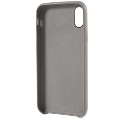 Soft Slim serijos Apple iPhone X (iPhone Xs) pilkas odinis dėklas - nugarėlė / Priedai.lt