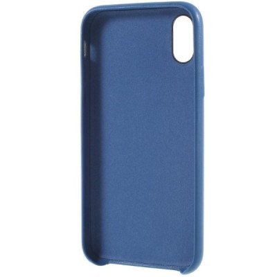 Soft Slim Apple iPhone X (iPhone Xs) zils ādas apvalks / Vacins.lv