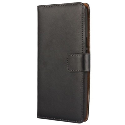 Motorola Moto X Style atvēramais ādas melns Casual maciņš (maks) / Vacins.lv