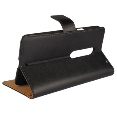 Motorola Moto X Style atvēramais ādas melns Casual maciņš (maks) / Vacins.lv