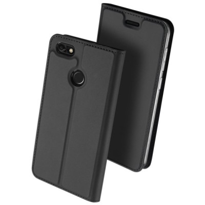 „Dux Ducis“ Skin serijos Huawei P9 Lite Mini (Y6 Pro 2017) juodas odinis atverčiamas dėklas / Priedai.lt