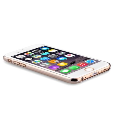 Apple iPhone 6 (6s) „Vouni“ Crystal Bloom plastikinis skaidrus permatomas auksinis dėklas su kristalais / Priedai.lt
