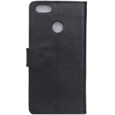 Huawei P9 Lite Mini (Y6 Pro 2017) atverčiamas juodas odinis Casual dėklas - piniginė / Priedai.lt