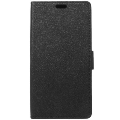 Asus Zenfone 4 Max (ZC554KL) atvēramais ādas melns maciņš (maks) / Vacins.lv