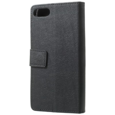 Asus Zenfone 4 Max (ZC554KL) atvēramais ādas melns maciņš (maks) / Vacins.lv