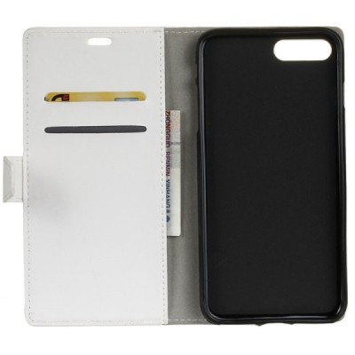 Asus Zenfone 4 Max (ZC554KL) atvēramais ādas balts maciņš (maks) / Vacins.lv