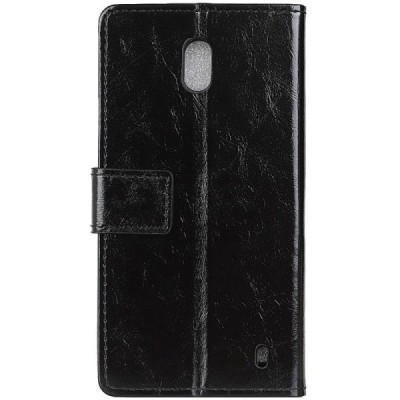 Nokia 2 atvēramais ādas melns maciņš, grāmata (maks) / Vacins.lv