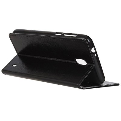 Nokia 2 atvēramais ādas melns maciņš, grāmata (maks) / Vacins.lv