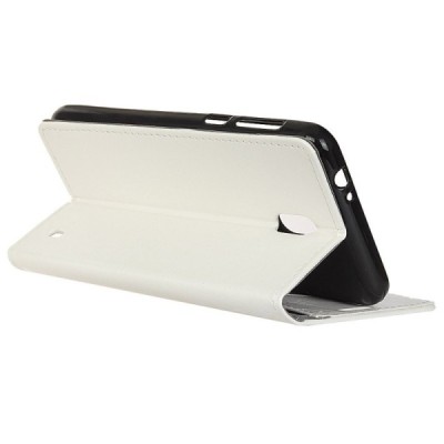 Nokia 2 atvēramais ādas balts maciņš, grāmata (maks) / Vacins.lv