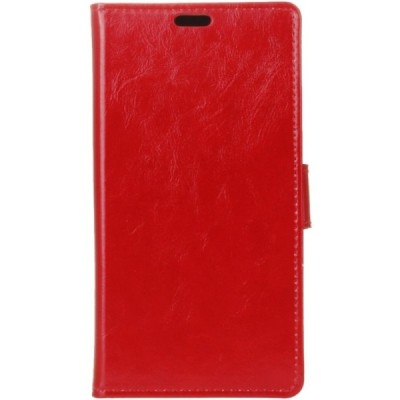 Nokia 2 atverčiamas raudonas odinis dėklas, knygutė - piniginė / Priedai.lt