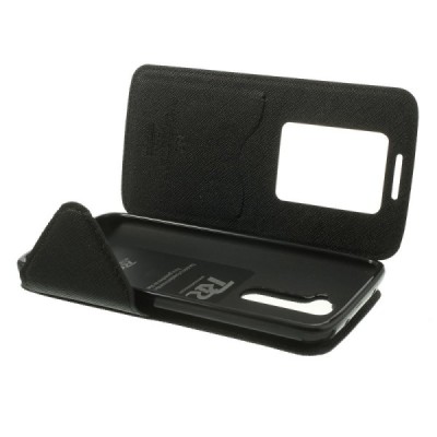 Roar Diary atverčiamas LG G2 D802 juodas odinis dėklas / Priedai.lt