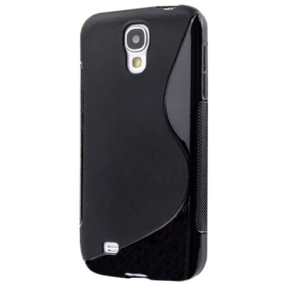 Samsung Galaxy S4 mini (i9190, i9192, i9195) „S-Line“ kieto silikono juodas TPU dėklas - nugarėlė / Priedai.lt