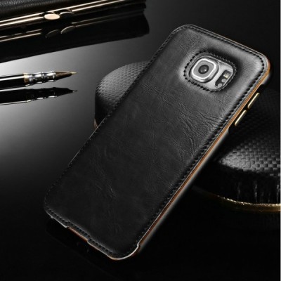 Samsung Galaxy S6 G920F Luxury rėmelis (kraštų apvadas, bamperis), dėklas - juodas / Priedai.lt