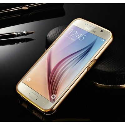 Samsung Galaxy S6 G920F Luxury rėmelis (kraštų apvadas, bamperis), dėklas - juodas / Priedai.lt