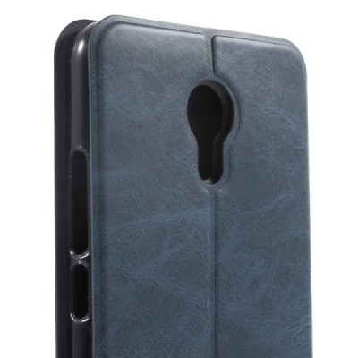 Meizu m3 note „Mofi“ Vintage sērijas zils ādas atvērams maciņš / Vacins.lv