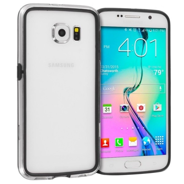 Rāmis (bamperis) - dzidrs, melns (Galaxy S6)