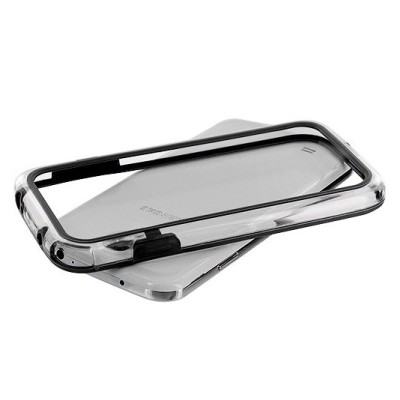 Samsung Galaxy S4 (I9500) dzidrs, caurspīdīgs rāmis (sānu apmale, bamperis) - melns / Vacins.lv