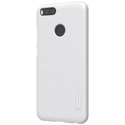 Nillkin Frosted Shield Xiaomi Mi A1 ir Mi 5X baltas plastikinis dėklas + apsauginė ekrano plėvelė / Priedai.lt