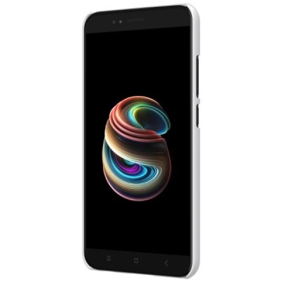 Nillkin Frosted Shield Xiaomi Mi A1 ir Mi 5X baltas plastikinis dėklas + apsauginė ekrano plėvelė / Priedai.lt