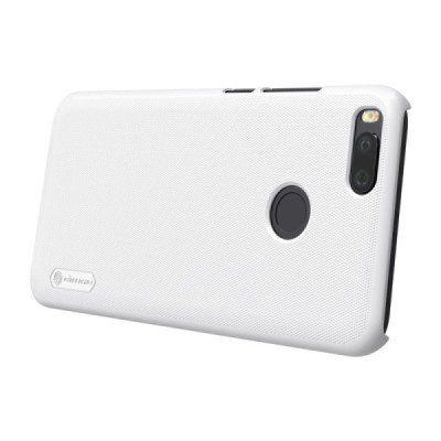 Nillkin Frosted Shield Xiaomi Mi A1 ir Mi 5X baltas plastikinis dėklas + apsauginė ekrano plėvelė / Priedai.lt