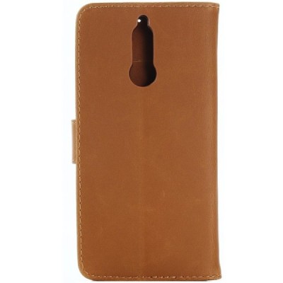 Huawei Mate 10 Lite atverčiamas rudas odinis retro dėklas - piniginė / Priedai.lt