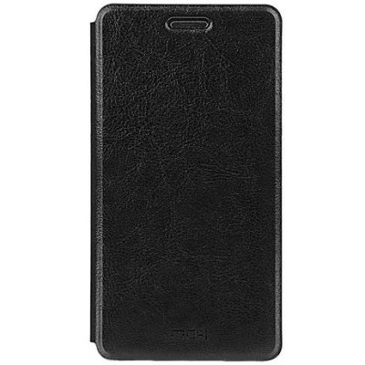 Xiaomi Redmi Note 4 „Mofi“ Rui sērijas melns ādas atvērams maciņš / Vacins.lv