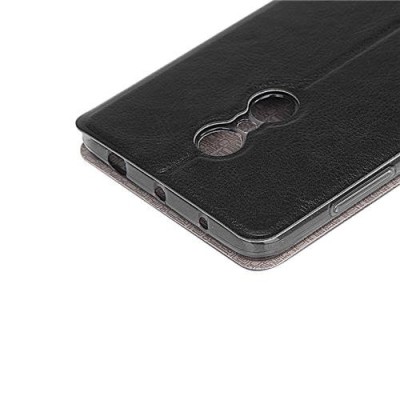 Xiaomi Redmi Note 4 „Mofi“ Rui sērijas melns ādas atvērams maciņš / Vacins.lv