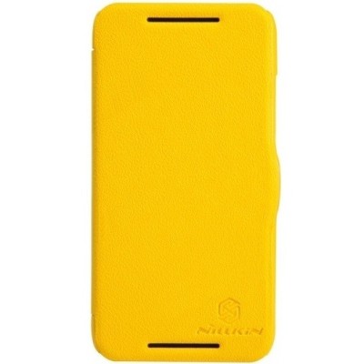 HTC Desire 601 „Nillkin“ Fresh atvēramais dzeltens futrālis / Vacins.lv