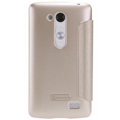 LG L Bello (D331, D335) „Nillkin“ Sparkle atvēramais zelta maciņš / Vacins.lv