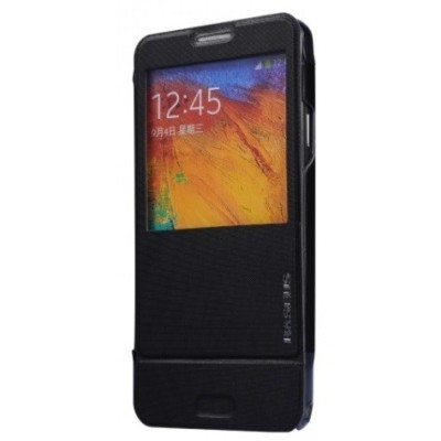Samsung Galaxy Note 3 Baseus Folio atvēramais melns maciņš / Vacins.lv