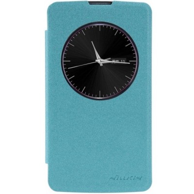 LG L Fino (D290, D295) mėlynas odinis atverčiamas Nillkin Sparkle dėklas / Priedai.lt