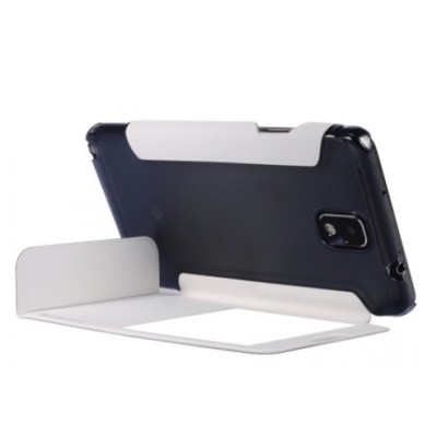 Samsung Galaxy Note 3 Baseus Folio atverčiamas baltas dėklas / Priedai.lt