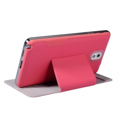 Samsung Galaxy Note 3 Baseus Folio Ultrathin atverčiamas rožinis dėklas / Priedai.lt