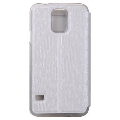 Samsung Galaxy S5 G900 (S5 Neo G903) Baseus Brocade atverčiamas baltas dėklas / Priedai.lt