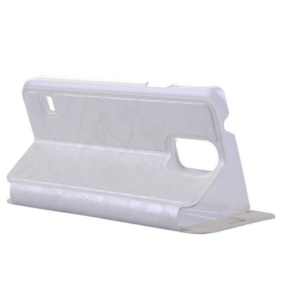 Samsung Galaxy S5 G900 (S5 Neo G903) Baseus Brocade atverčiamas baltas dėklas / Priedai.lt