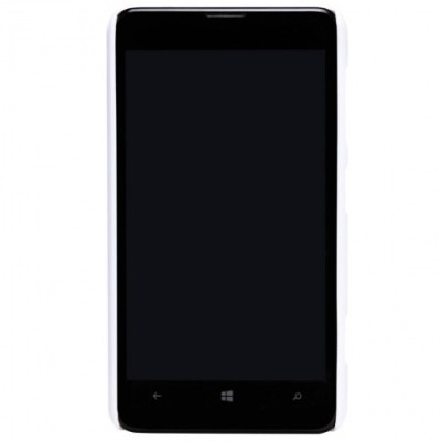 Nokia Lumia 625 Nillkin Frosted Shield balts plastmasas futrālis + ekrāna aizsargplēve / Vacins.lv