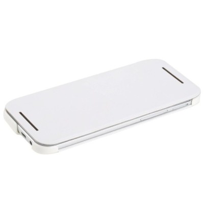 Rock Touch atverčiamas HTC One M8 ir HTC One M8s baltas odinis dėklas / Priedai.lt