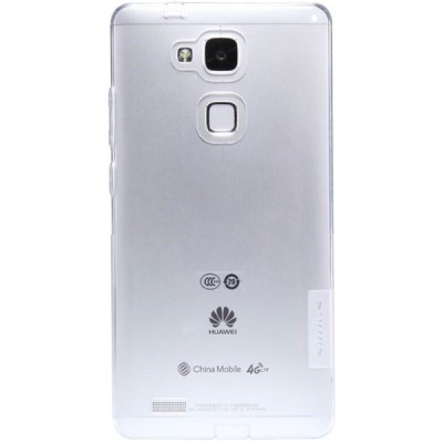 Huawei Ascend Mate 7 Nillkin Nature plonas skaidrus (permatomas) silikoninis TPU bespalvis dėklas / Priedai.lt