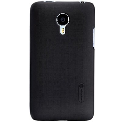 Meizu MX4 Pro Nillkin Frosted Shield melns plastmasas apvalks + ekrāna aizsargplēve / Vacins.lv