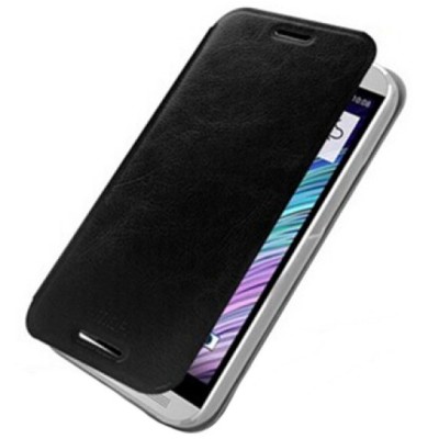 „Mofi“ Rui HTC One M8 juodas odinis atverčiamas dėklas / Priedai.lt