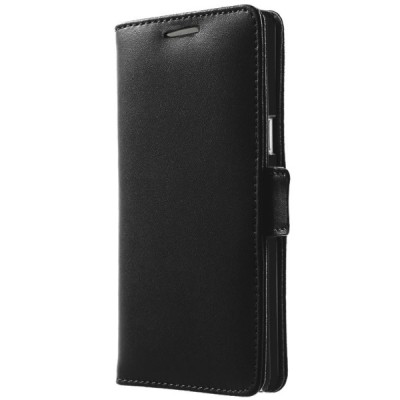 „Doormoon“ serijos Samsung Galaxy A5 (A500) juodas odinis atverčiamas dėklas / Priedai.lt