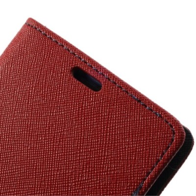Sony Xperia Z1 (Honami L39h) „Mercury“ Fancy raudonas odinis atverčiamas dėklas - piniginė / Priedai.lt