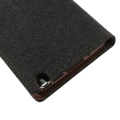 „Mercury“ Fancy Samsung Galaxy Note 3 (N9005, N9002, N9000) melns ādas maciņš / Vacins.lv