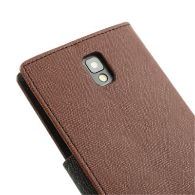 „Mercury“ Fancy Samsung Galaxy Note 3 (N9005, N9002, N9000) rudas odinis dėklas / Priedai.lt
